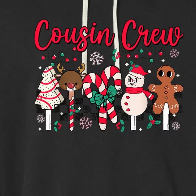 Cousin Crew Christmas Squad Family Matching Cousin Club Kid Garment-Dyed Fleece Hoodie