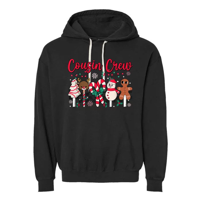 Cousin Crew Christmas Squad Family Matching Cousin Club Kid Garment-Dyed Fleece Hoodie