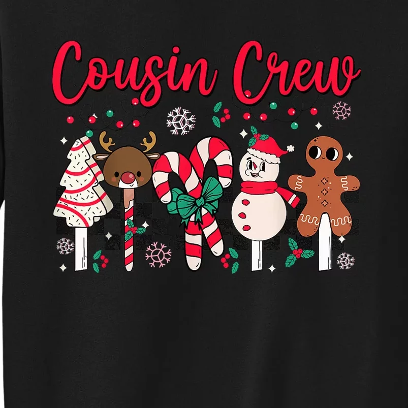 Cousin Crew Christmas Squad Family Matching Cousin Club Kid Tall Sweatshirt