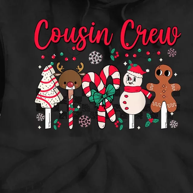 Cousin Crew Christmas Squad Family Matching Cousin Club Kid Tie Dye Hoodie