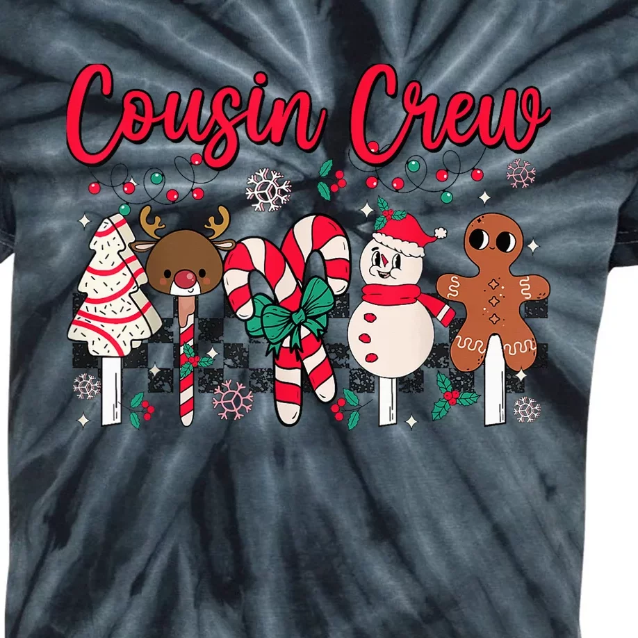 Cousin Crew Christmas Squad Family Matching Cousin Club Kid Kids Tie-Dye T-Shirt