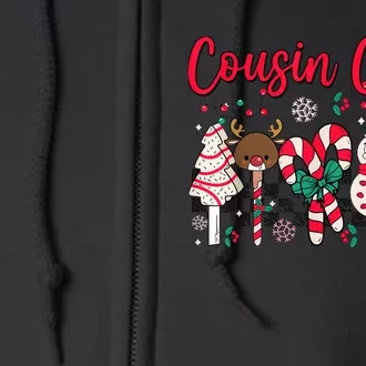 Cousin Crew Christmas Squad Family Matching Cousin Club Kid Full Zip Hoodie