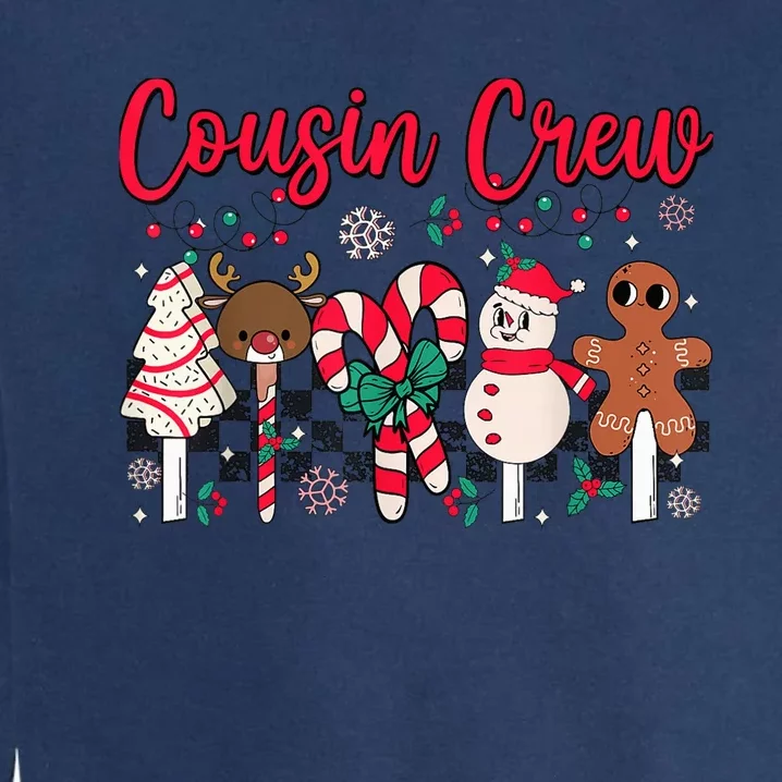 Cousin Crew Christmas Squad Family Matching Cousin Club Kid Garment-Dyed Sweatshirt