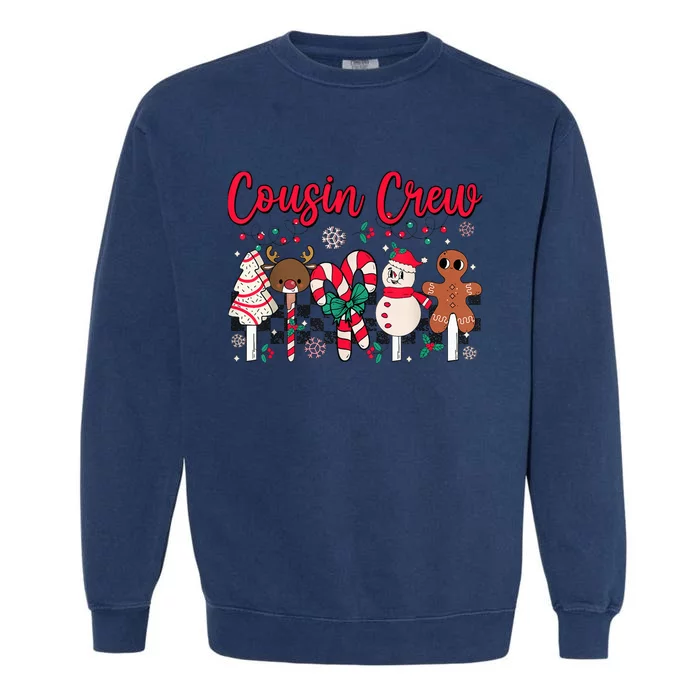 Cousin Crew Christmas Squad Family Matching Cousin Club Kid Garment-Dyed Sweatshirt