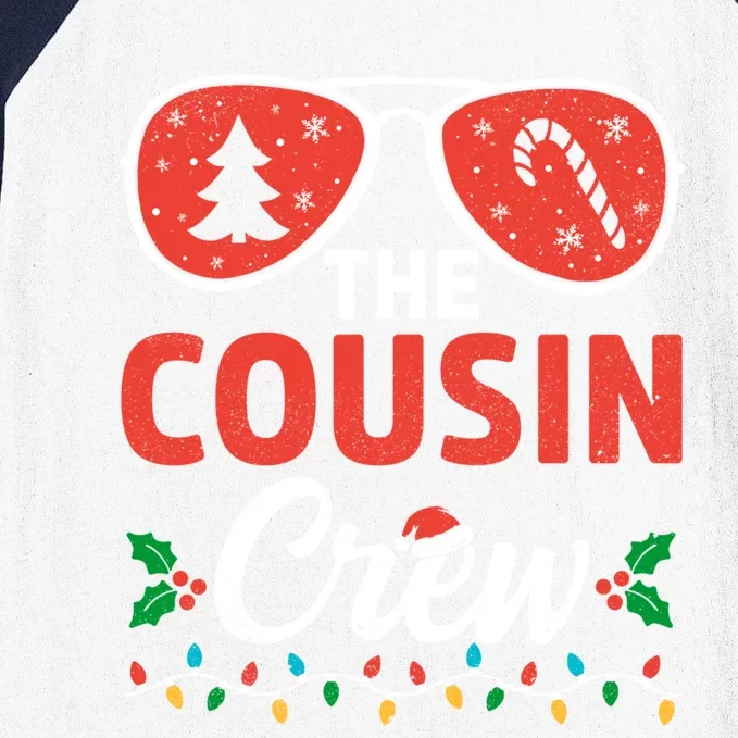 Cousin Crew Christmas Funny Family Matching Santa Elf Xmas Funny Gift Baseball Sleeve Shirt