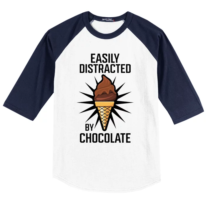 Chocolatier Cocoa Chocolate Ice Cone Gift Baseball Sleeve Shirt