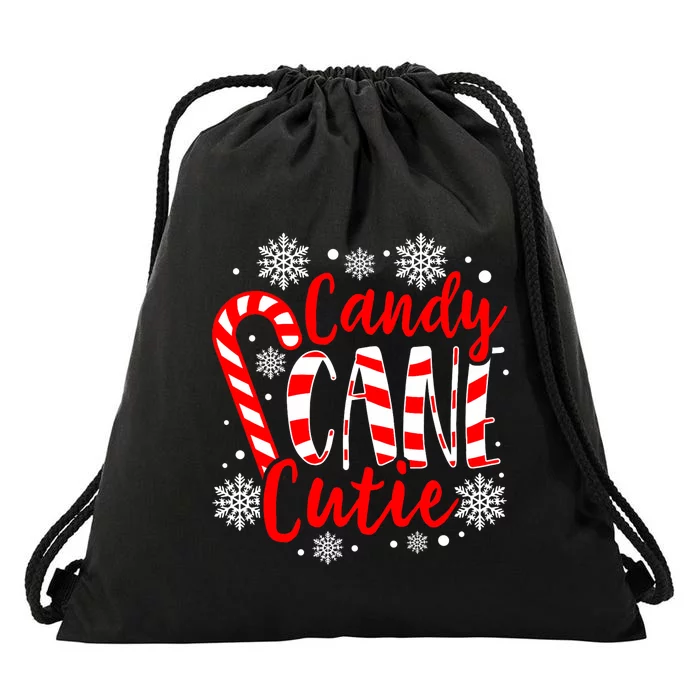 Candy Cane Cutie Cute Christmas Holiday Sweet Precious Drawstring Bag