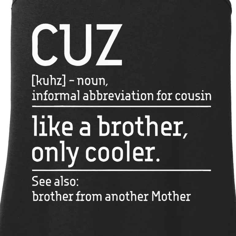 Cuz Cousin Cousins Matching Family Member Childhood Ladies Essential Tank