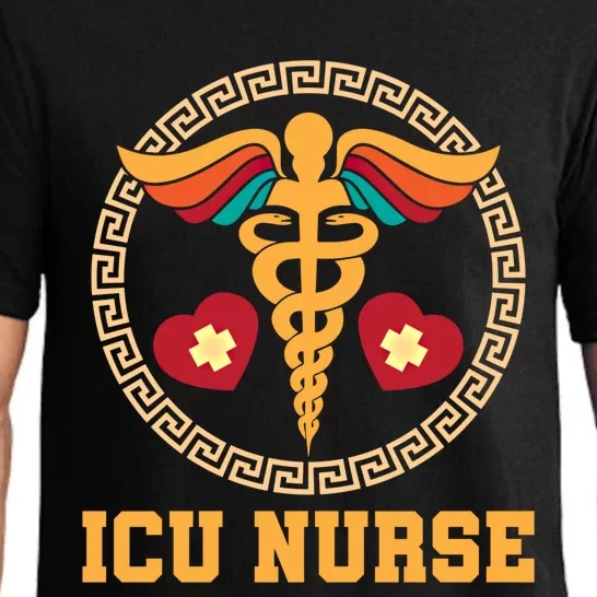 Clinic Caretaker Caduceus Hospital Registered Icu Nurse Cute Gift Pajama Set