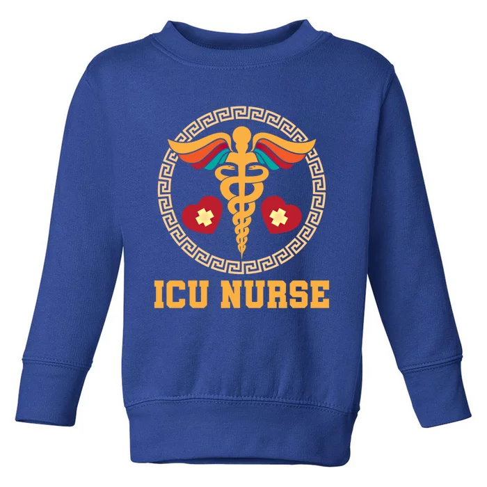 Clinic Caretaker Caduceus Hospital Registered Icu Nurse Cute Gift Toddler Sweatshirt