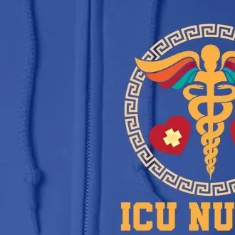 Clinic Caretaker Caduceus Hospital Registered Icu Nurse Cute Gift Full Zip Hoodie