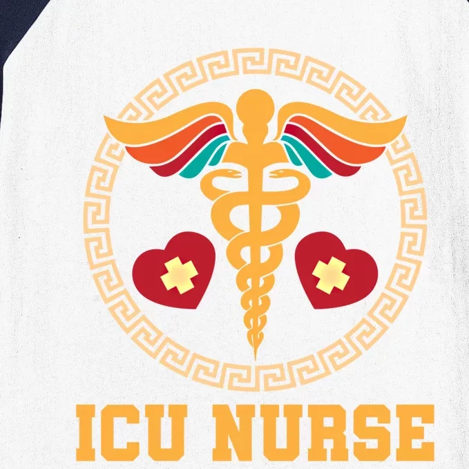 Clinic Caretaker Caduceus Hospital Registered Icu Nurse Cute Gift Baseball Sleeve Shirt