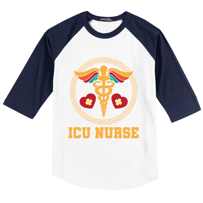 Clinic Caretaker Caduceus Hospital Registered Icu Nurse Cute Gift Baseball Sleeve Shirt