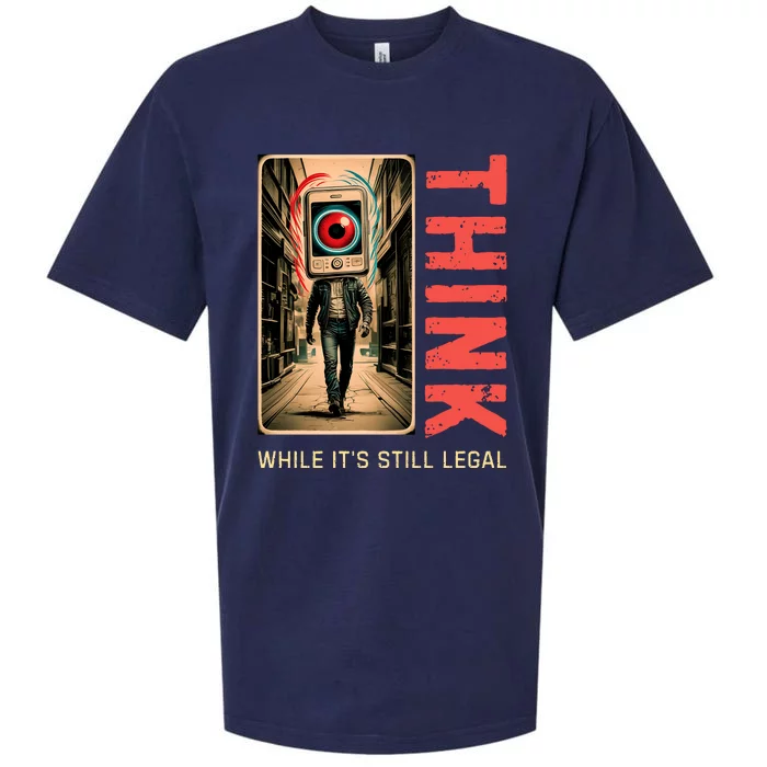 Conservative Cancel Culture Think While Its Still Legal Sueded Cloud Jersey T-Shirt