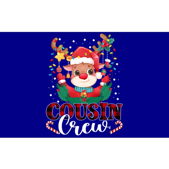 Cousin Crew Christmas Reindeer Santa Lights Red Plaid Xmas Gift Bumper Sticker