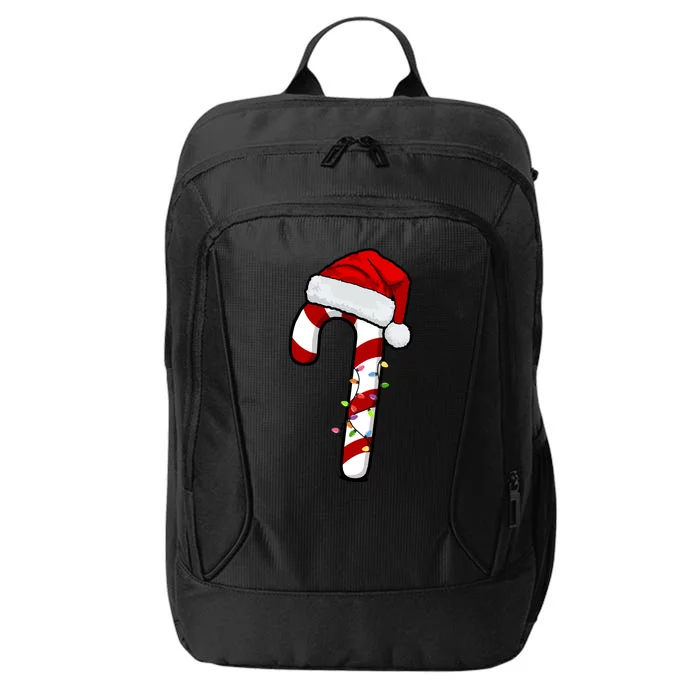 Christmas Candy Cane Holiday City Backpack