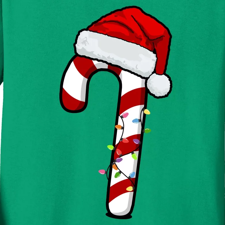 Christmas Candy Cane Holiday Kids Long Sleeve Shirt