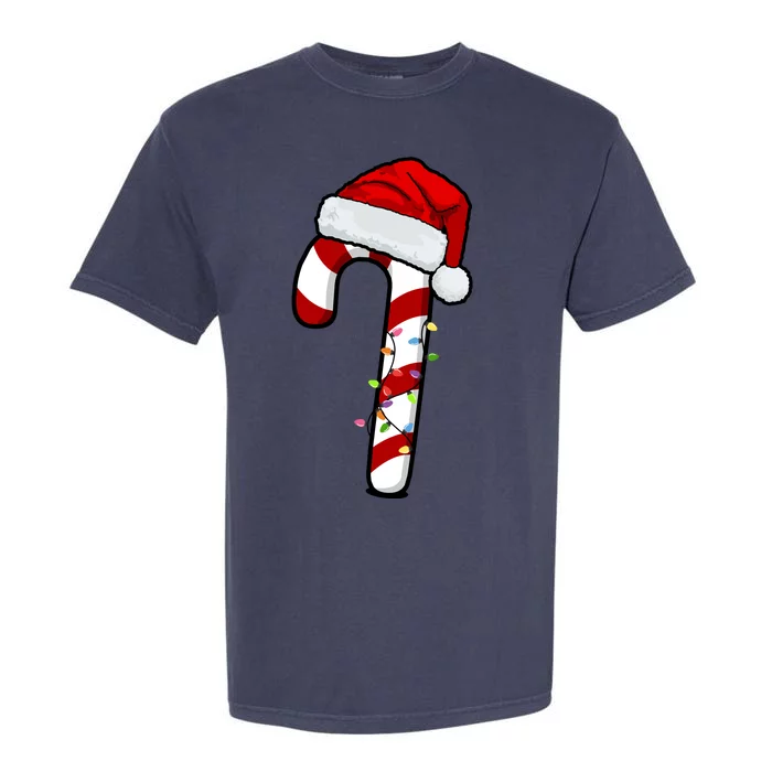 Christmas Candy Cane Holiday Garment-Dyed Heavyweight T-Shirt