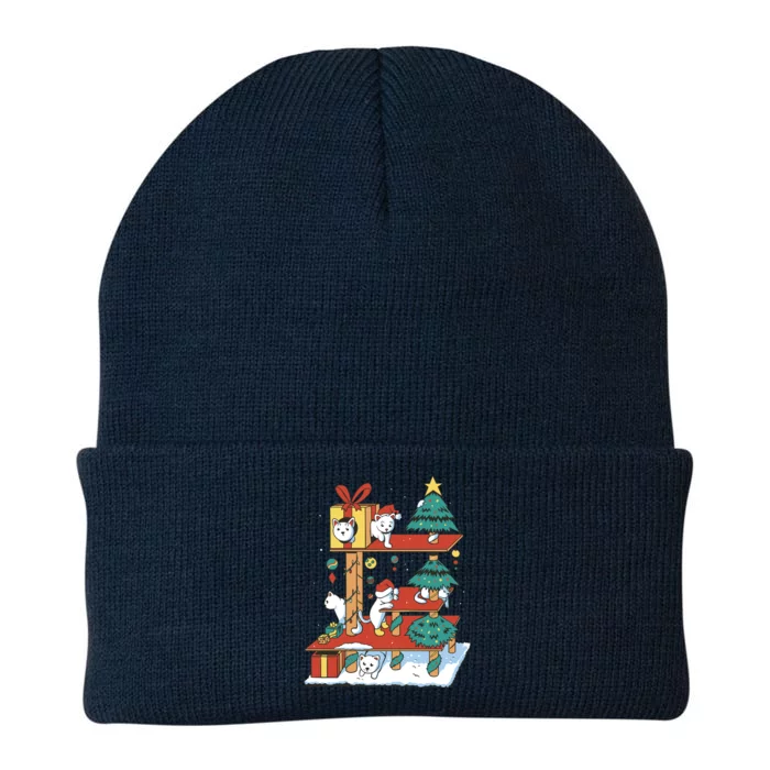 Cathouse Christmas Cat Tree Knit Cap Winter Beanie