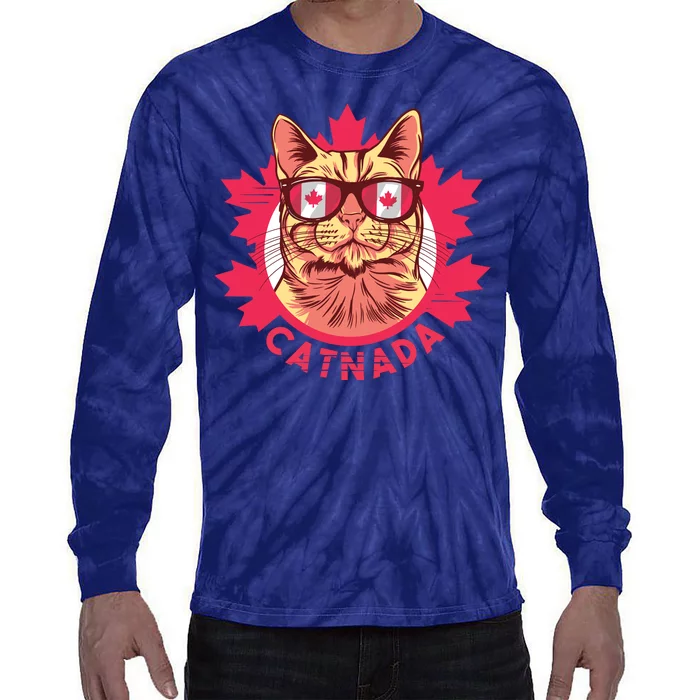 Canadian Cat Tie-Dye Long Sleeve Shirt