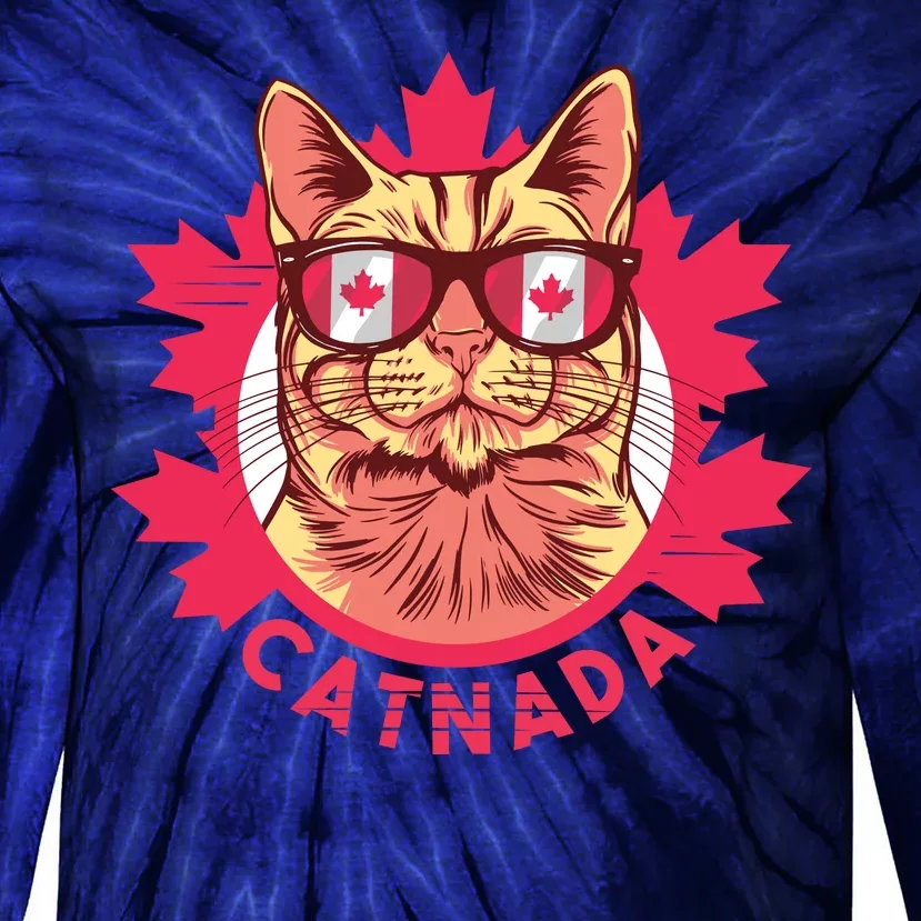 Canadian Cat Tie-Dye Long Sleeve Shirt