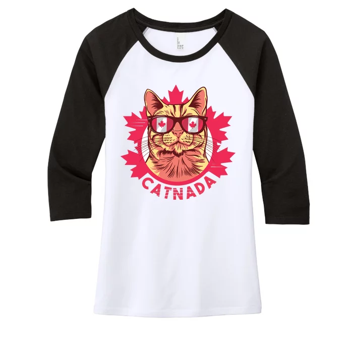 Canadian Cat Women's Tri-Blend 3/4-Sleeve Raglan Shirt