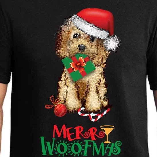 Christmas Cockapoo Cavapoo Doodle Santa Merry Woofmas Gift Pajama Set