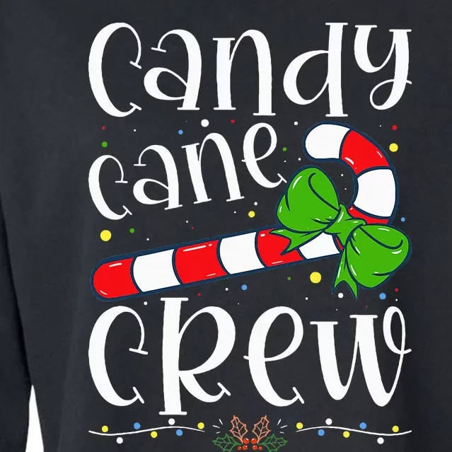 Candy Cane Crew Funny Christmas Candy Lover Xmas Cropped Pullover Crew