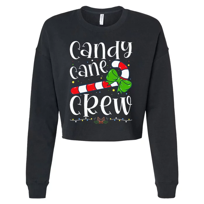 Candy Cane Crew Funny Christmas Candy Lover Xmas Cropped Pullover Crew