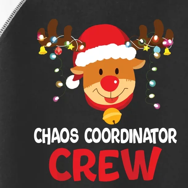 Chaos Coordinator Crew Reindeer Santa Hat Christmas Lights Toddler Fine Jersey T-Shirt