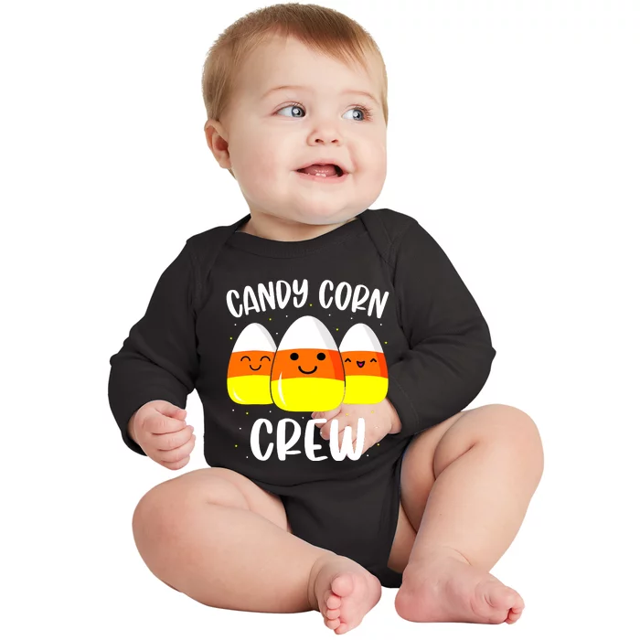 Candy Corn Crew Halloween Costume Friends Baby Long Sleeve Bodysuit