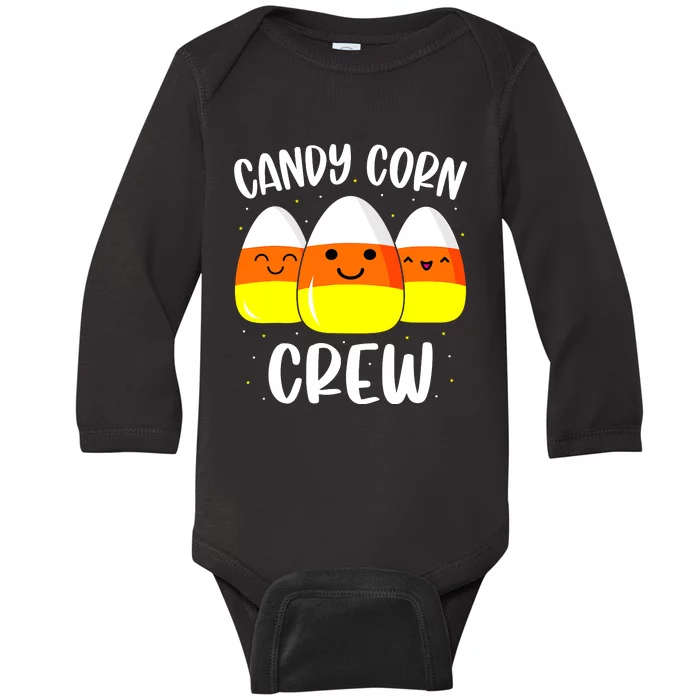 Candy Corn Crew Halloween Costume Friends Baby Long Sleeve Bodysuit