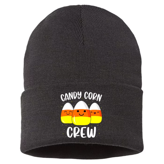 Candy Corn Crew Halloween Costume Friends Sustainable Knit Beanie