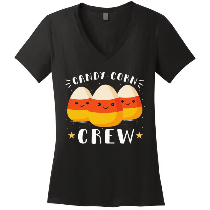 Candy Corn Crew Halloween Costume Friends Women's V-Neck T-Shirt