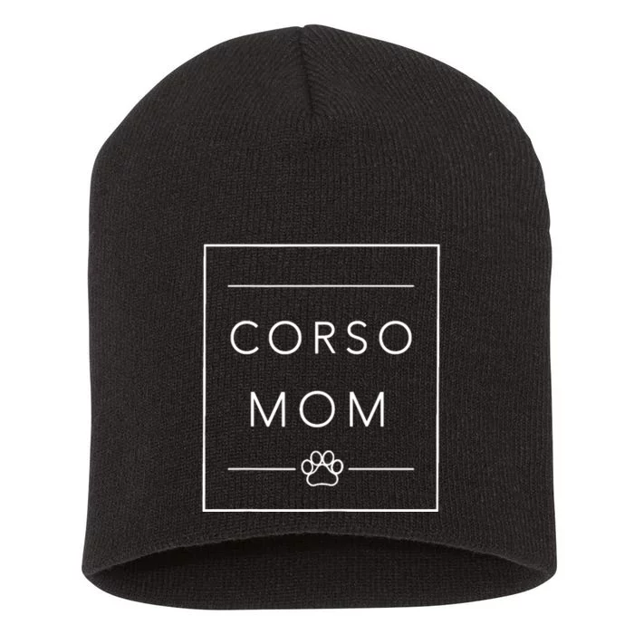 Cute Cane Corso Dog Mom Lover Tee, Minimalist Cane Corso Mom Short Acrylic Beanie