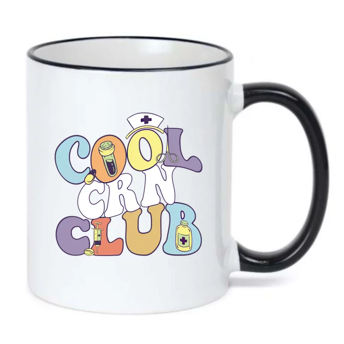 Cool Crn Club Registered Nurse Medical Practitioner Groovy Cute Gift Black Color Changing Mug