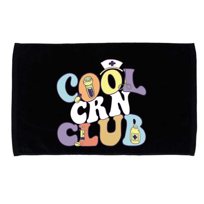 Cool Crn Club Registered Nurse Medical Practitioner Groovy Cute Gift Microfiber Hand Towel