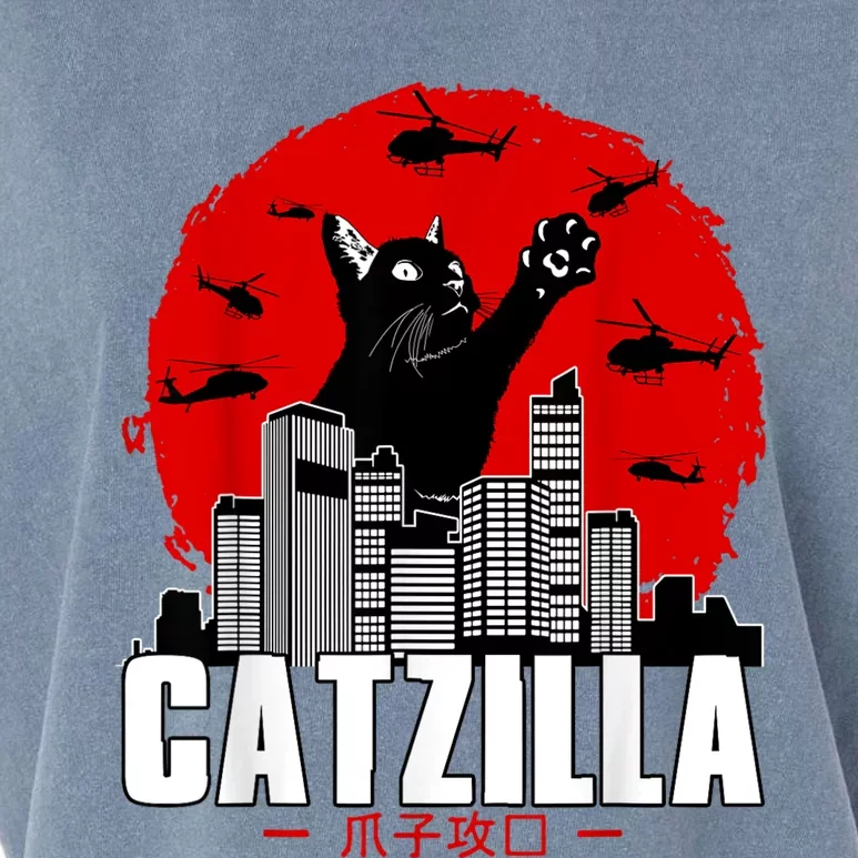 Catzilla Cute Cat Stuff For Cat Lover Cat Mom Cat Dad Garment-Dyed Women's Muscle Tee