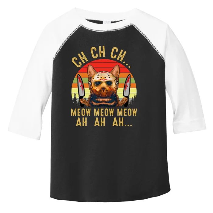 Ch Ch Ch Meow Meow Ah Ah Ah Funny Scary Friday Cat Costume Toddler Fine Jersey T-Shirt