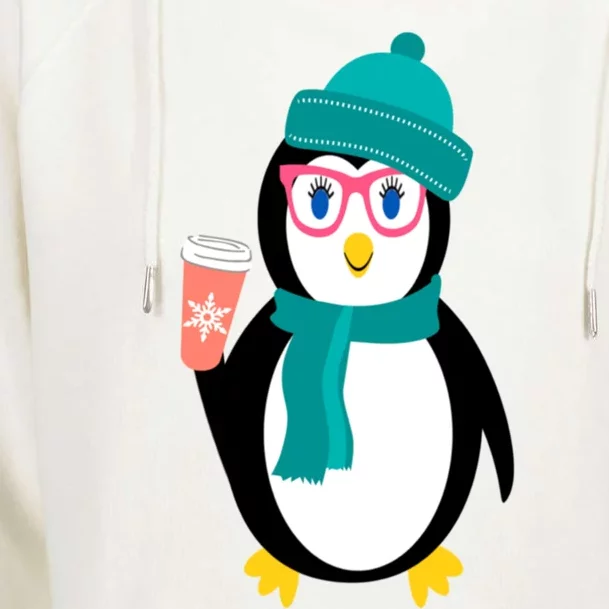 Cute Chillin Christmas Holiday Gift For Penguin Lovers Funny Gift Womens Funnel Neck Pullover Hood