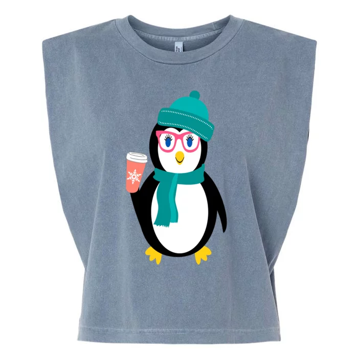 Cute Chillin Christmas Holiday Gift For Penguin Lovers Funny Gift Garment-Dyed Women's Muscle Tee