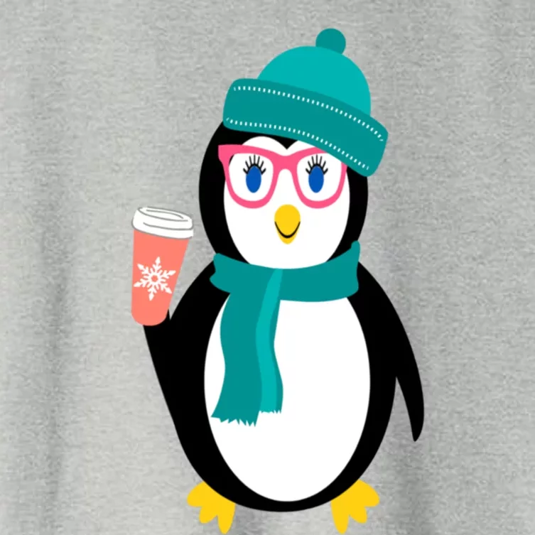 Cute Chillin Christmas Holiday Gift For Penguin Lovers Funny Gift Women's Crop Top Tee