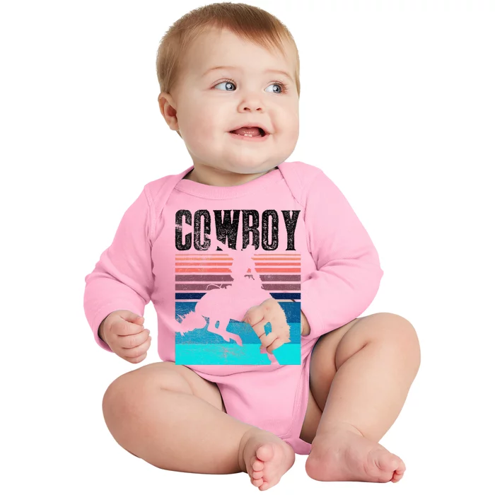 Cowboy Cute Cowboys Texas Baby Long Sleeve Bodysuit