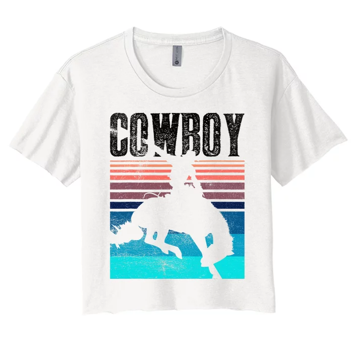 Cowboy Cute Cowboys Texas Women's Crop Top Tee