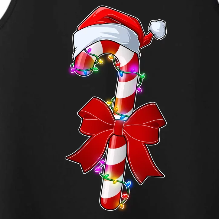 Cute Christmas Candy Cane Performance Tank