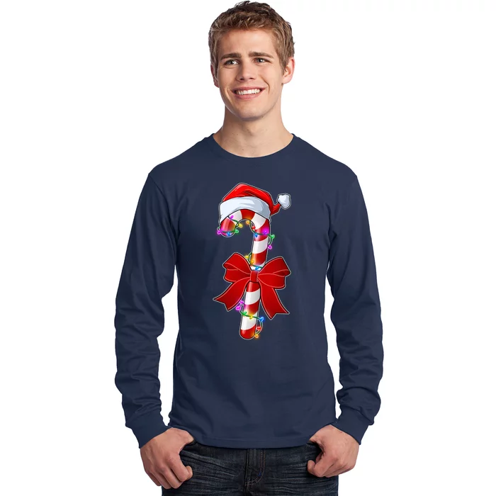 Cute Christmas Candy Cane Long Sleeve Shirt