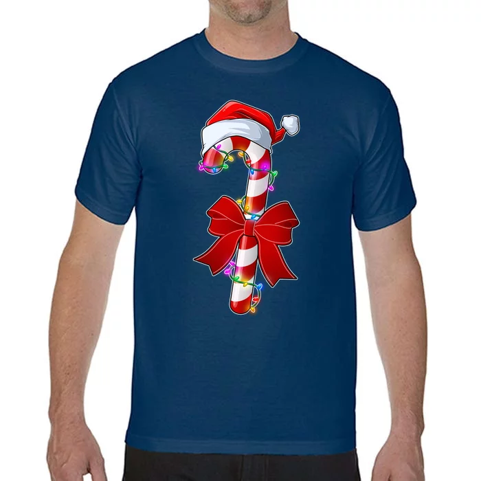 Cute Christmas Candy Cane Comfort Colors T-Shirt