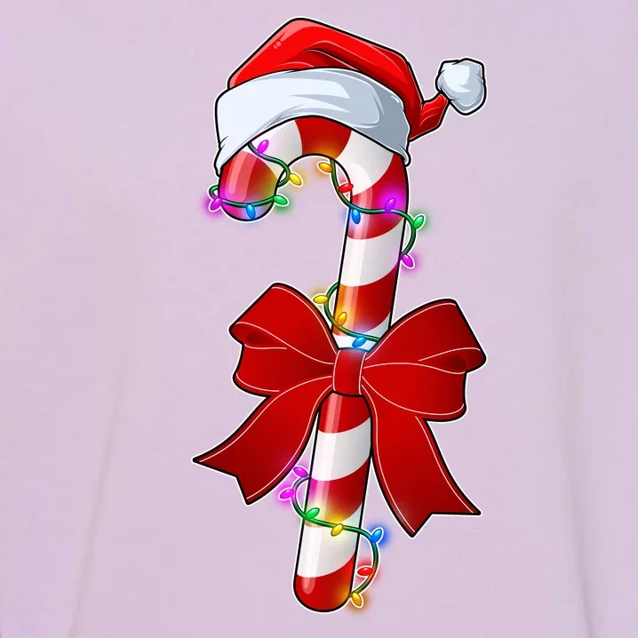 Cute Christmas Candy Cane Garment-Dyed Sweatshirt