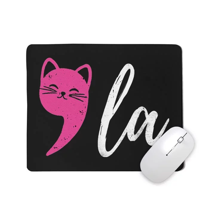 Cute Cat Comma La Kamala Harris For President 2024 Election Mousepad