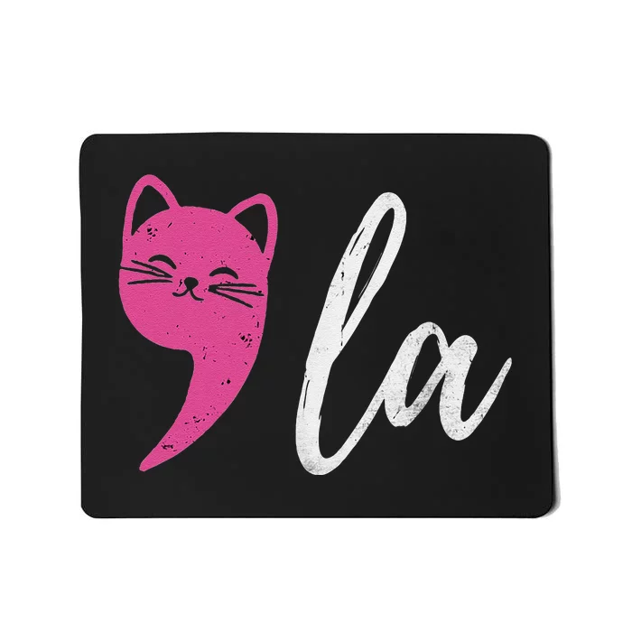 Cute Cat Comma La Kamala Harris For President 2024 Election Mousepad